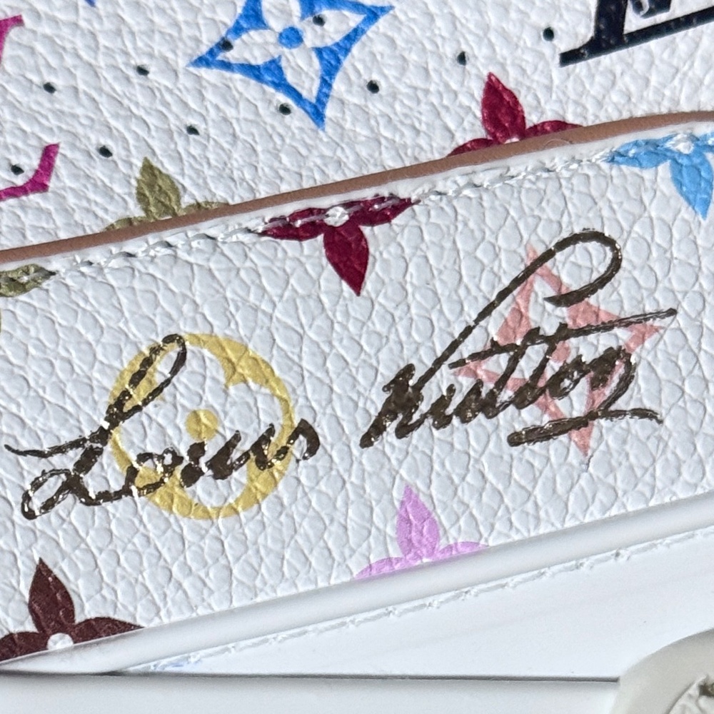 NIB LV x TM Murakami White Multicolor Monogram Trainer Sneakers women’s 8.5 - Picture 6 of 14